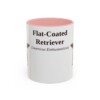11oz Flat-Coated Retriever Latin Mug, Pink, front view
