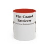 11oz Flat-Coated Retriever Latin Mug, Red, front view