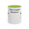 11oz Flat-Coated Retriever Mug, Light Green, front view