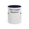 11oz Flat-Coated Retriever Mug, Navy, front view