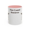 11oz Flat-Coated Retriever Mug, Pink, front view