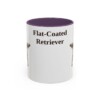 11oz Flat-Coated Retriever Mug, Purple, front view