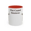 11oz Flat-Coated Retriever Mug, Red, front view