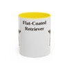 11oz Flat-Coated Retriever Mug, Yellow, front view