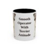 11oz Funny Fox Terrier (Smooth) Mug, Black, front view