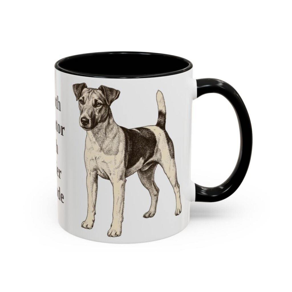 11oz Funny Fox Terrier (Smooth) Mug, Black, right side view