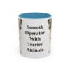 11oz Funny Fox Terrier (Smooth) Mug, Light Blue, front view