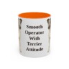 11oz Funny Fox Terrier (Smooth) Mug, Orange, front view