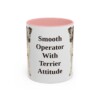 11oz Funny Fox Terrier (Smooth) Mug, Pink, front view