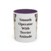 11oz Funny Fox Terrier (Smooth) Mug, Purple, front view