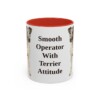 11oz Funny Fox Terrier (Smooth) Mug, Red, front view