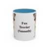 11oz Fox Terrier (Smooth) Mug, Light Blue, front view