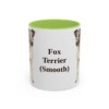 11oz Fox Terrier (Smooth) Mug, Light Green, front view
