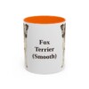 11oz Fox Terrier (Smooth) Mug, Orange, front view