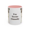 11oz Fox Terrier (Smooth) Mug, Pink, front view