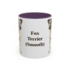 11oz Fox Terrier (Smooth) Mug, Purple, front view