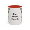 11oz Fox Terrier (Smooth) Mug, Red, front view