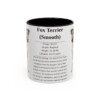 11oz Fox Terrier (Smooth) Mug, Black, front view