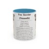11oz Fox Terrier (Smooth) Mug, Light Blue, front view