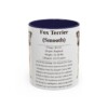 11oz Fox Terrier (Smooth) Mug, Navy, front view