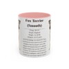 11oz Fox Terrier (Smooth) Mug, Pink, front view