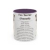 11oz Fox Terrier (Smooth) Mug, Purple, front view