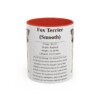 11oz Fox Terrier (Smooth) Mug, Red, front view