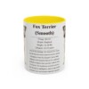 11oz Fox Terrier (Smooth) Mug, Yellow, front view