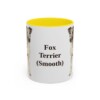 11oz Fox Terrier (Smooth) Mug, Yellow, front view