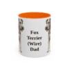 11oz-fox-terrier-wire-mug-dad-orange 11oz Fox Terrier (Wire) Dog Dad Mug, Orange, front view