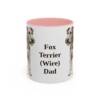 11oz-fox-terrier-wire-mug-dad-pink 11oz Fox Terrier (Wire) Dog Dad Mug, Pink, front view