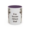 11oz-fox-terrier-wire-mug-dad-purple 11oz Fox Terrier (Wire) Dog Dad Mug, Purple, front view