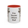 11oz-fox-terrier-wire-mug-dad-red 11oz Fox Terrier (Wire) Dog Dad Mug, Red, front view