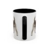 11oz Funny Fox Terrier (Wire) Mug, Black, back view