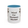 11oz Funny Fox Terrier (Wire) Mug, Light Blue, front view