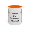 11oz Funny Fox Terrier (Wire) Mug, Orange, front view