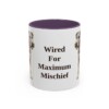 11oz Funny Fox Terrier (Wire) Mug, Purple, front view