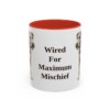 11oz Funny Fox Terrier (Wire) Mug, Red, front view