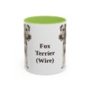 11oz-fox-terrier-wire-mug-light-green 11oz Fox Terrier (Wire) Mug, Light Green, front view