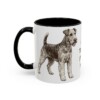 11oz Fox Terrier (Wire) Dog Mom Mug, Black, left side view