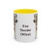 11oz-fox-terrier-wire-mug-yellow 11oz Fox Terrier (Wire) Mug, Yellow, front view