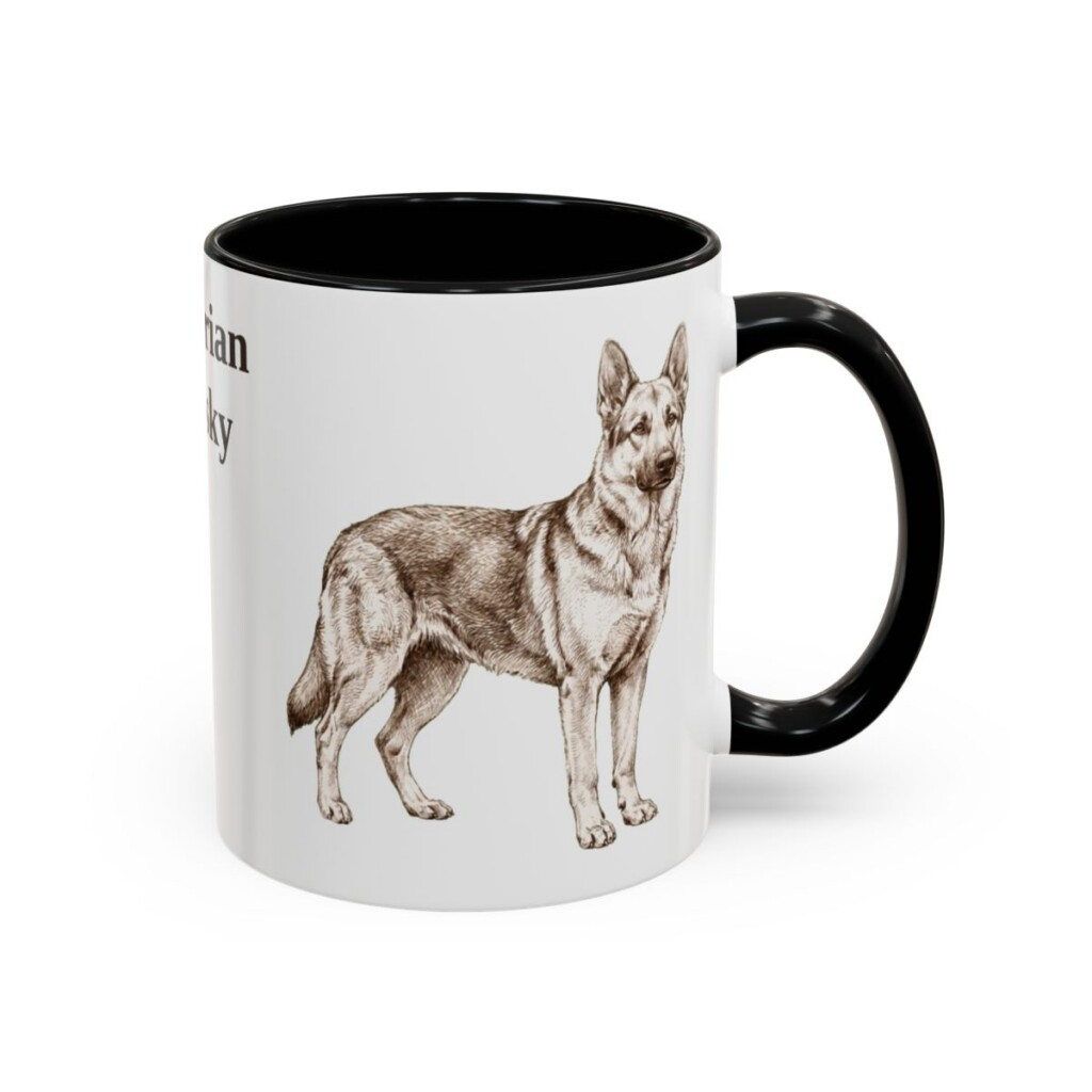 11oz Gerberian Shepsky Mug, Black, right side view