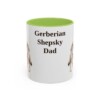 11oz Gerberian Shepsky Dog Dad Mug, Light Green, front view