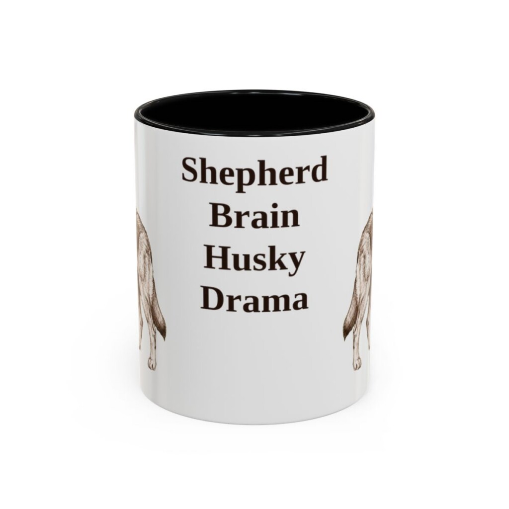 11oz-gerberian-shepsky-mug-humor-black-front 11oz Funny Gerberian Shepsky Mug, Black, front view