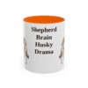 11oz-gerberian-shepsky-mug-humor-orange 11oz Funny Gerberian Shepsky Mug, Orange, front view