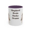 11oz-gerberian-shepsky-mug-humor-purple 11oz Funny Gerberian Shepsky Mug, Purple, front view