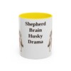 11oz-gerberian-shepsky-mug-humor-yellow 11oz Funny Gerberian Shepsky Mug, Yellow, front view