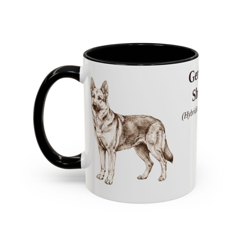 11oz Gerberian Shepsky Latin Mug, Black, left side view