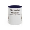 11oz Gerberian Shepsky Latin Mug, Navy, front view