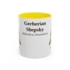 11oz Gerberian Shepsky Latin Mug, Yellow, front view